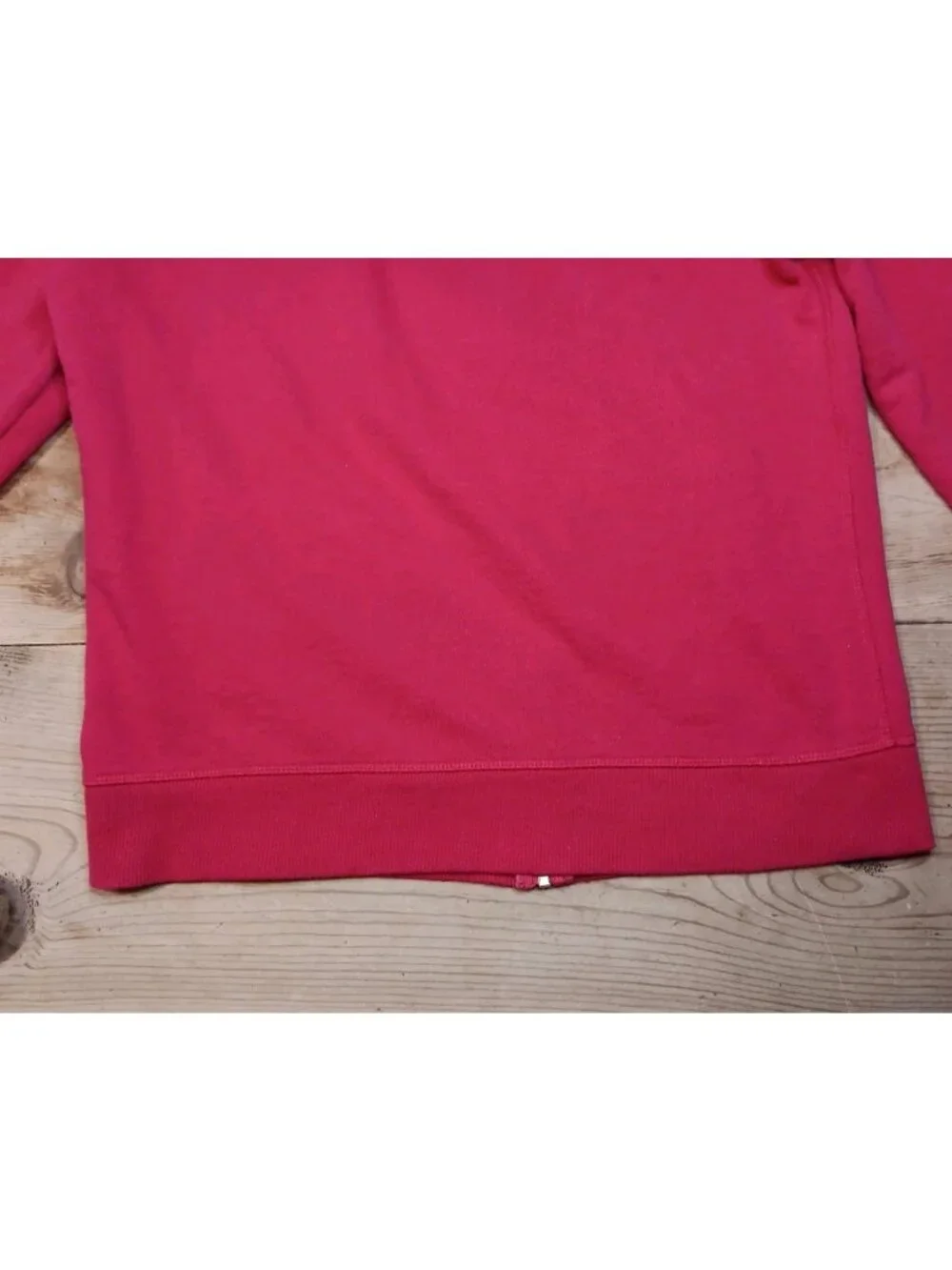 Tommy Hilfiger Hoodie Women M Red Sweatshirt Jacket Full Zip Red Gold Spellout